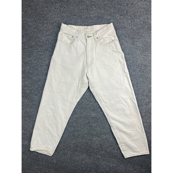 ma'ry'ya Jeans Women's XXS White Denim Mom High Rise Designer Japan Italy